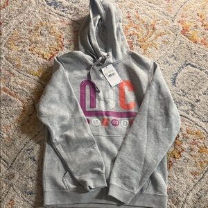 Nike Gray Hoodie with Multicolor Logo